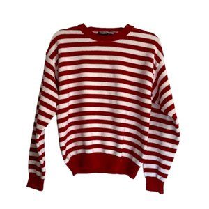 Vintage Lizsport Striped Sweater. 100% cotton SZ Small